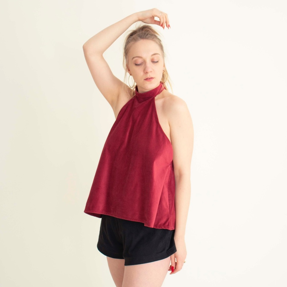 Handmade velvet top